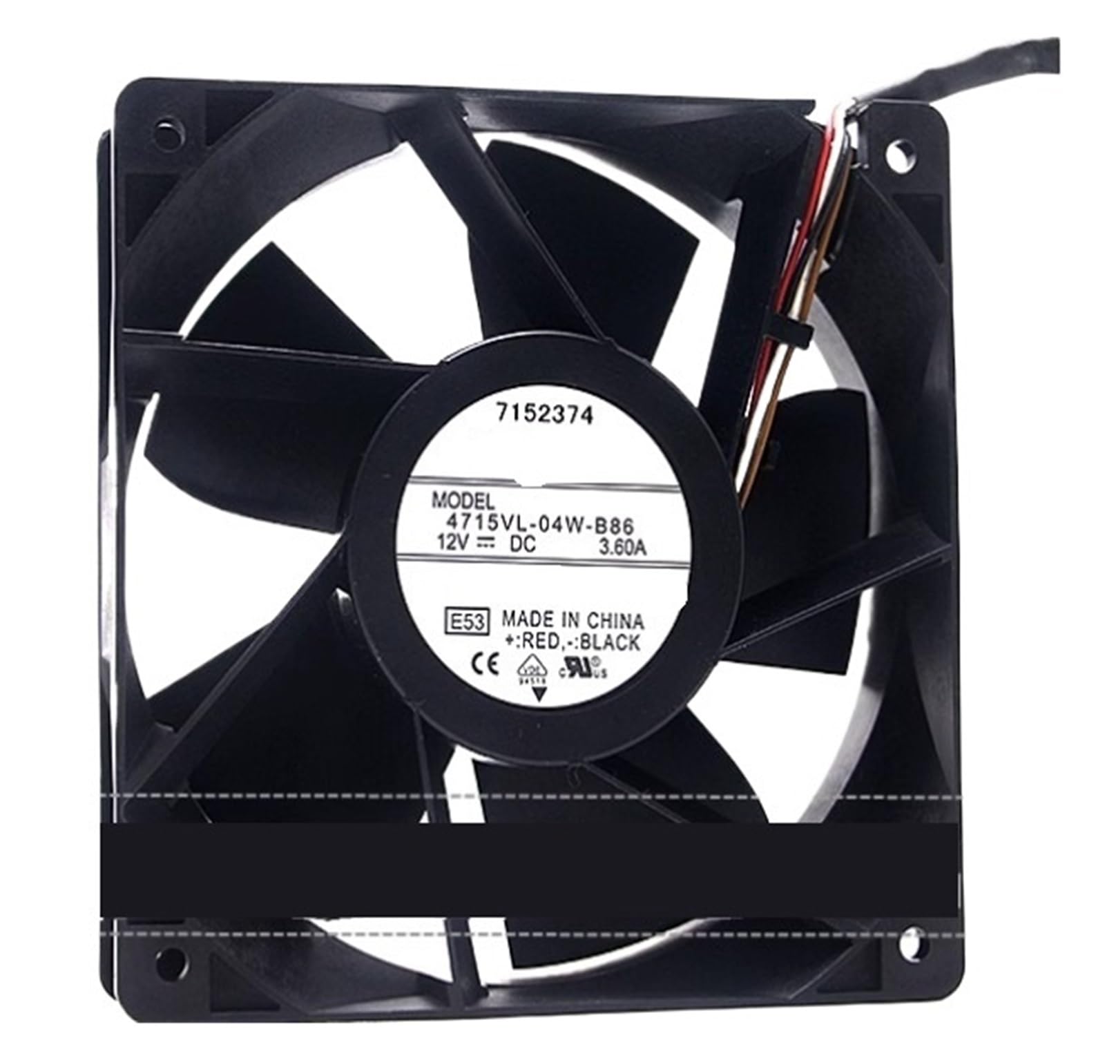 PEQYUACTE 4715VL-04W-B86 DC 12V 3.60A 120x120x38mm 4-Wire Cooling Fan