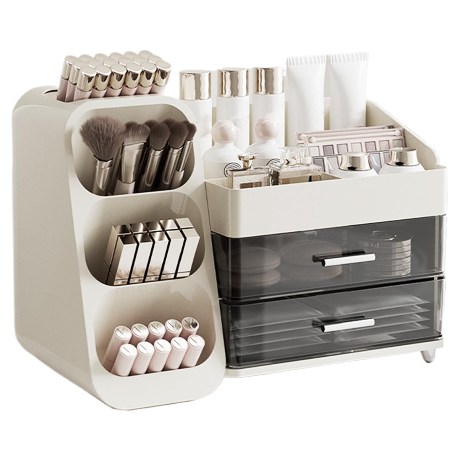 Make-up-Aufbewahrungsorganizer Kosmetik- und Pflege-Organizer | Aufbewahrung Mehrlagige Schubladen mit großer Kapazität, für Kosmetik, Schmuck, Pinsel, Lippenstifte, für den Schminktisch