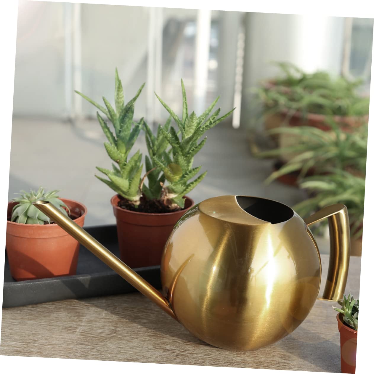Konewka, Butelka na wodę ze stali nierdzewnej Metalowa konewka Konewka do Bonsai w pomieszczeniach Konewka do Bonsai Konewka do roślin domowych Rośliny Podlewanie zraszacz Czajnik Urządzenie do podlew