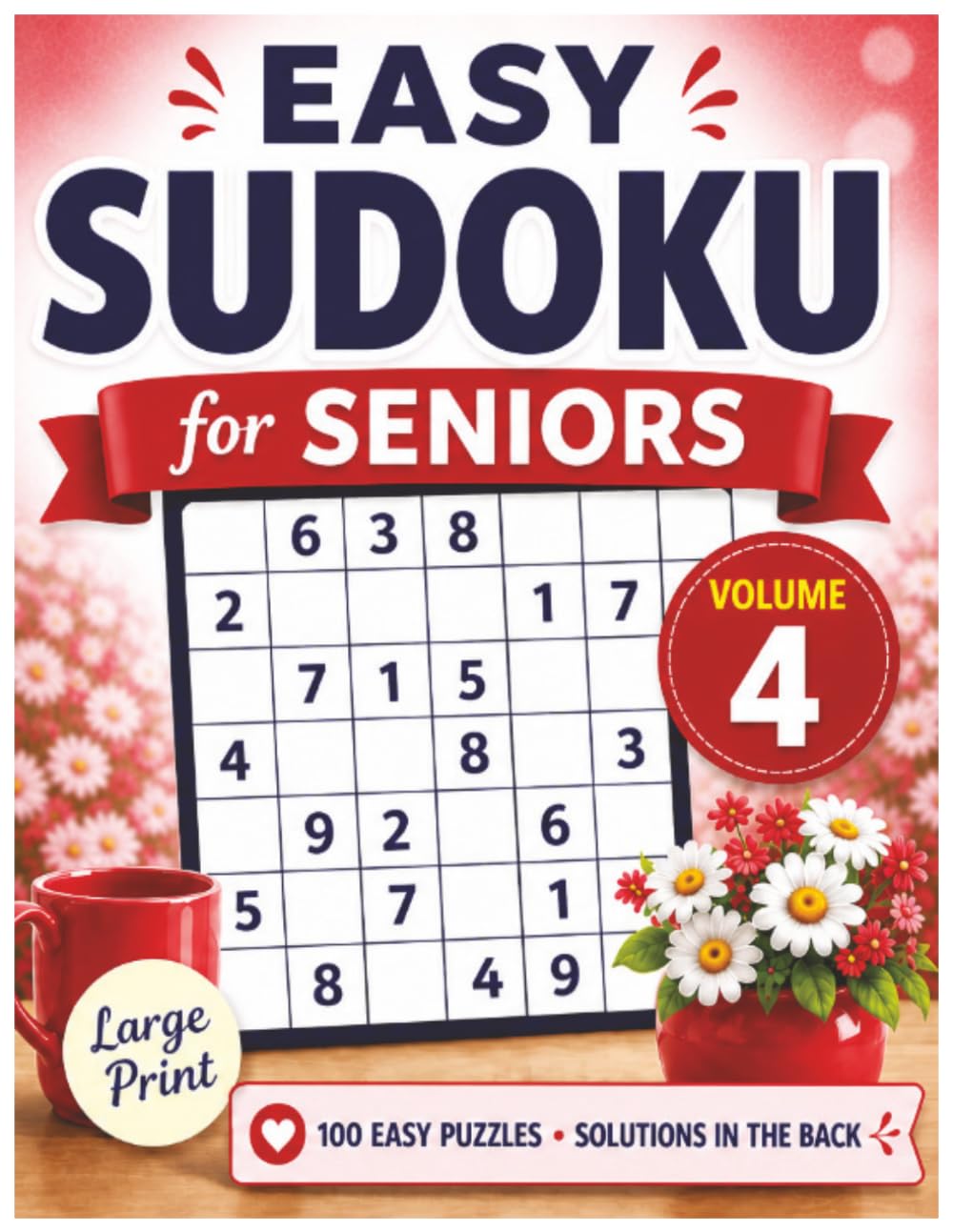 Easy Sudoku for Seniors – Volume 4: 100 Large Print Puzzles for Relaxation, Focus and Brain Exercise with Solutions Included