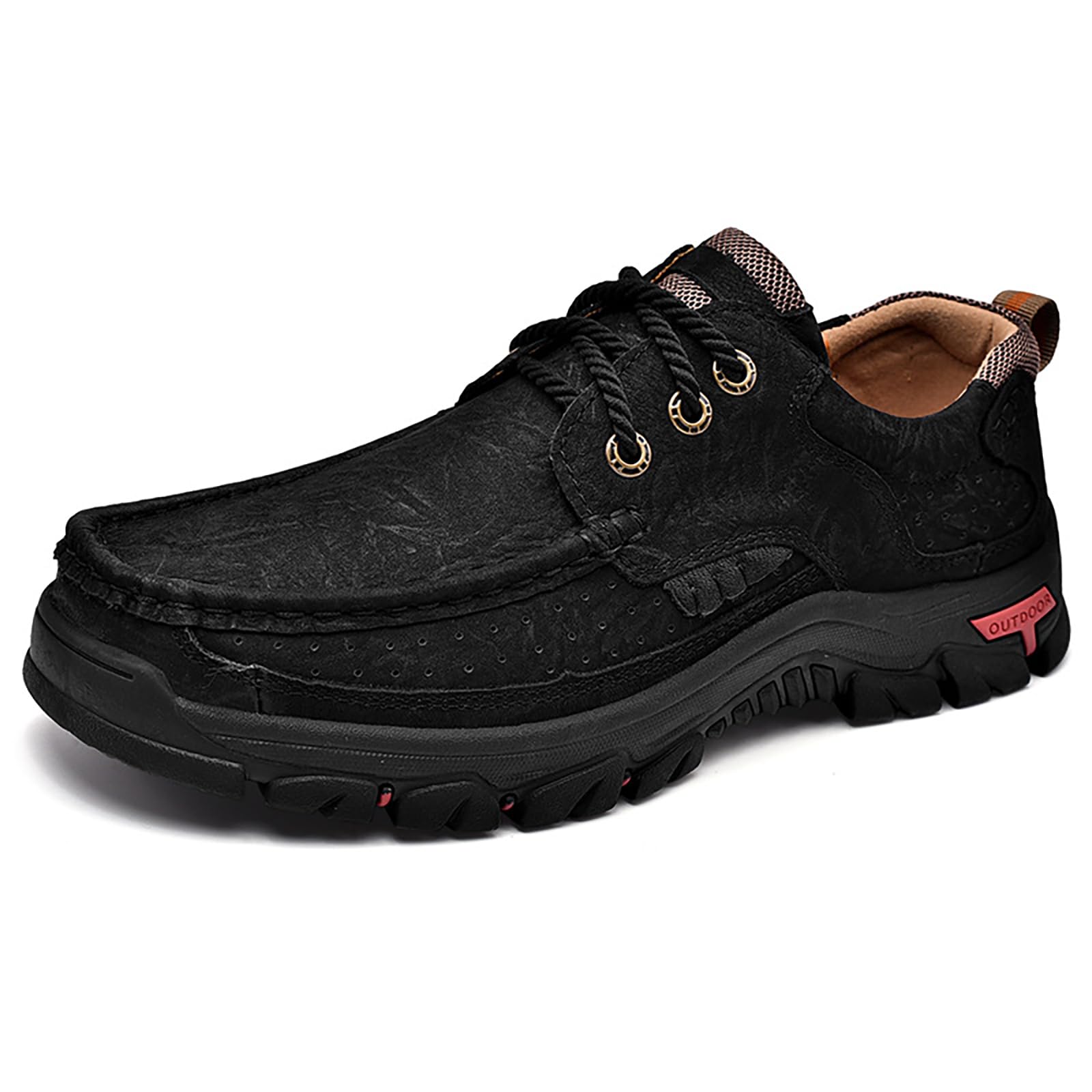 Scarpe in Pelle per Uomo Pantofola Casual Elegante Leggero Traspirante Low-Top Outdoor Slip-on Scarpe Casual Elasticizzate Comode Scarpe da Barca