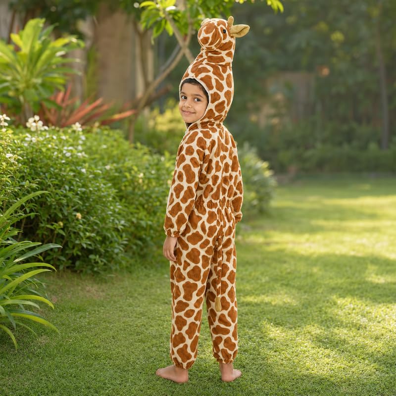 Image of Animal Costume for Kids | Plush Fancy Dress Costume for Boys & Girls |School Fancy Dress, Annual Day, Jungle Theme, Role Play, Halloween & Birthday Party