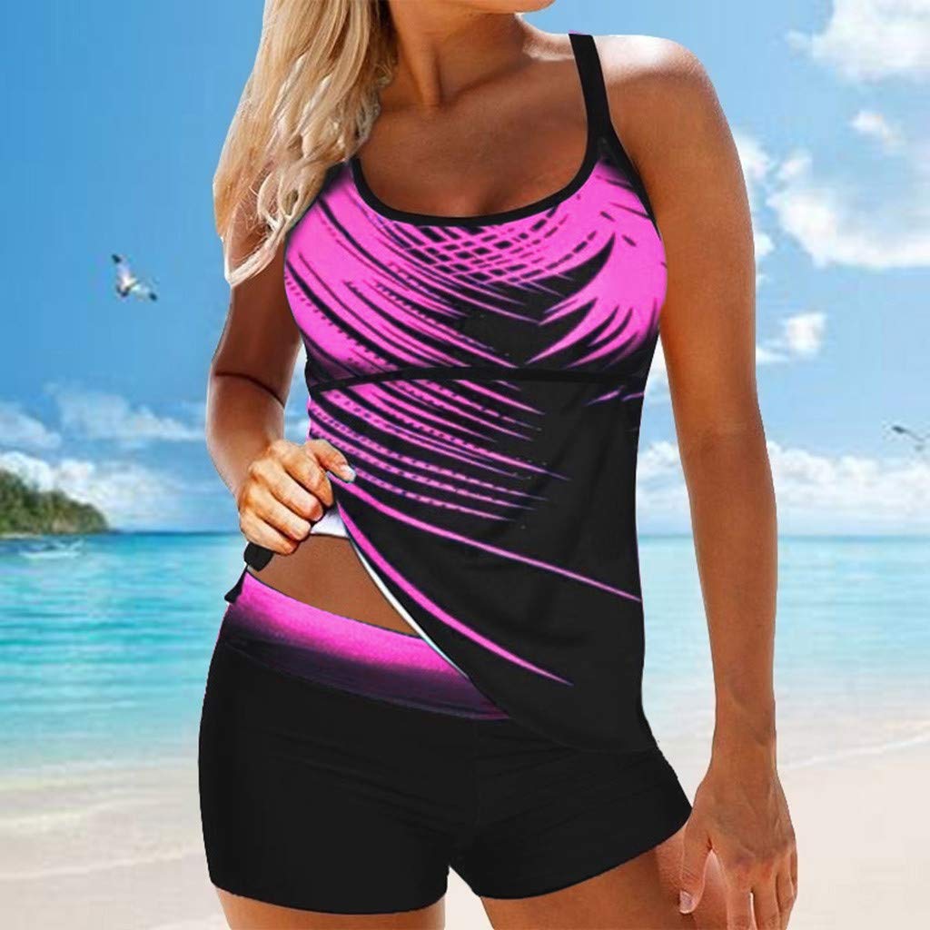 Moda kąpielowa dla puszystych, dwuczęściowy kostium kąpielowy, damski, wyszczuplający brzuch, zestaw tankini, kanpola, push up, wyściełany, elegancki strój kąpielowy wiązany na szyi