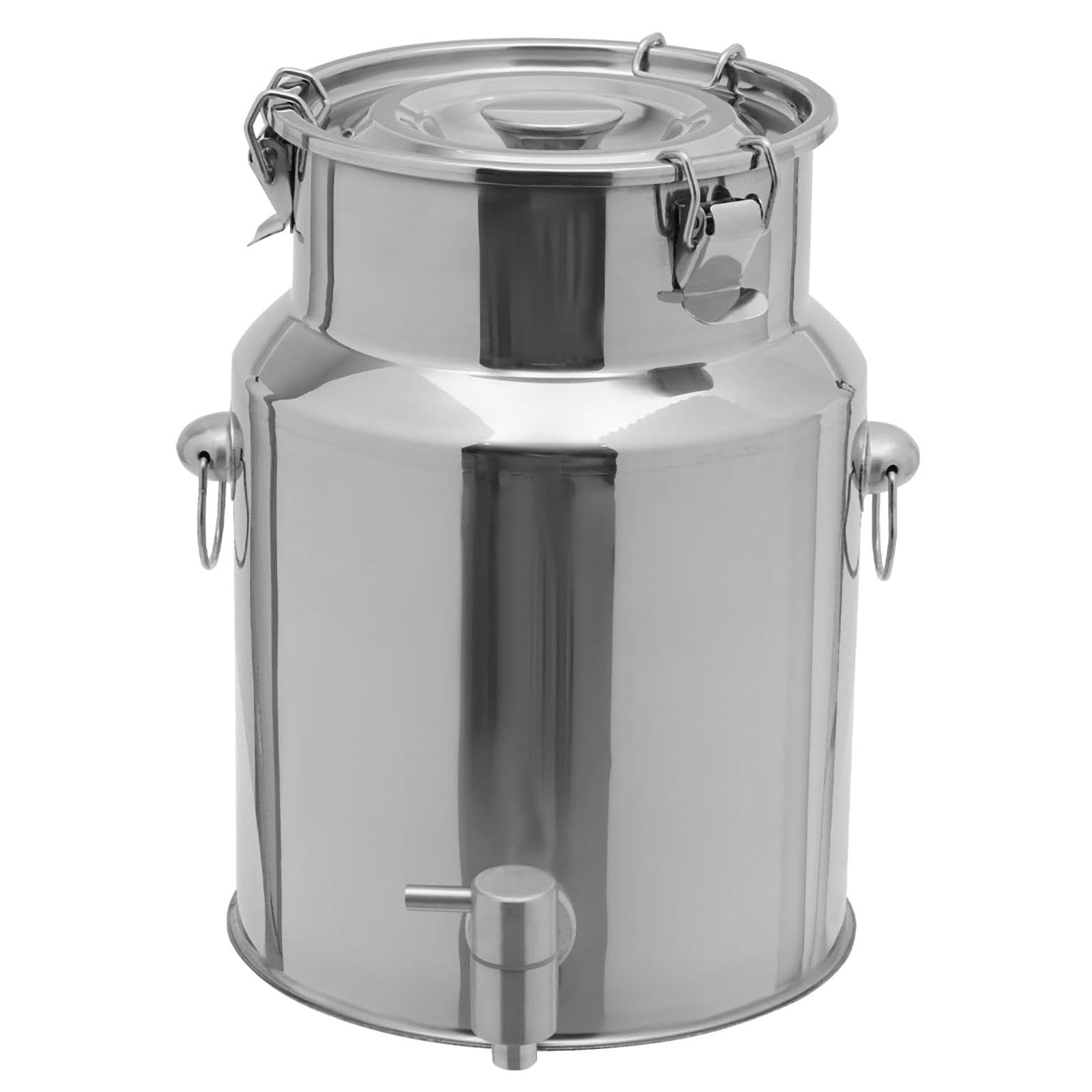 JYBNBBE 35L Stainless Steel Milk Jug with Tap Durable Transport Can for Milk Wine Oil Ideal for Home Kitchen Catering and Events (Capacity 5L)