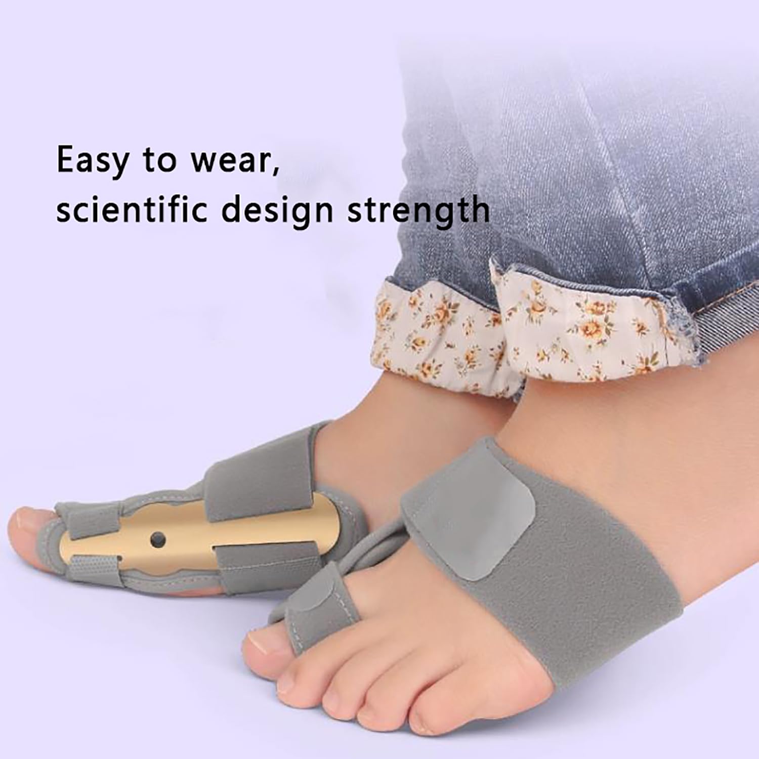 Corrector de juanetes, férula en valgo del pulgar con separador de dedos, se puede doblar a voluntad para ajustar la fuerza, para la superposición del valgo del pulgar del hueso del pie, alivio d
