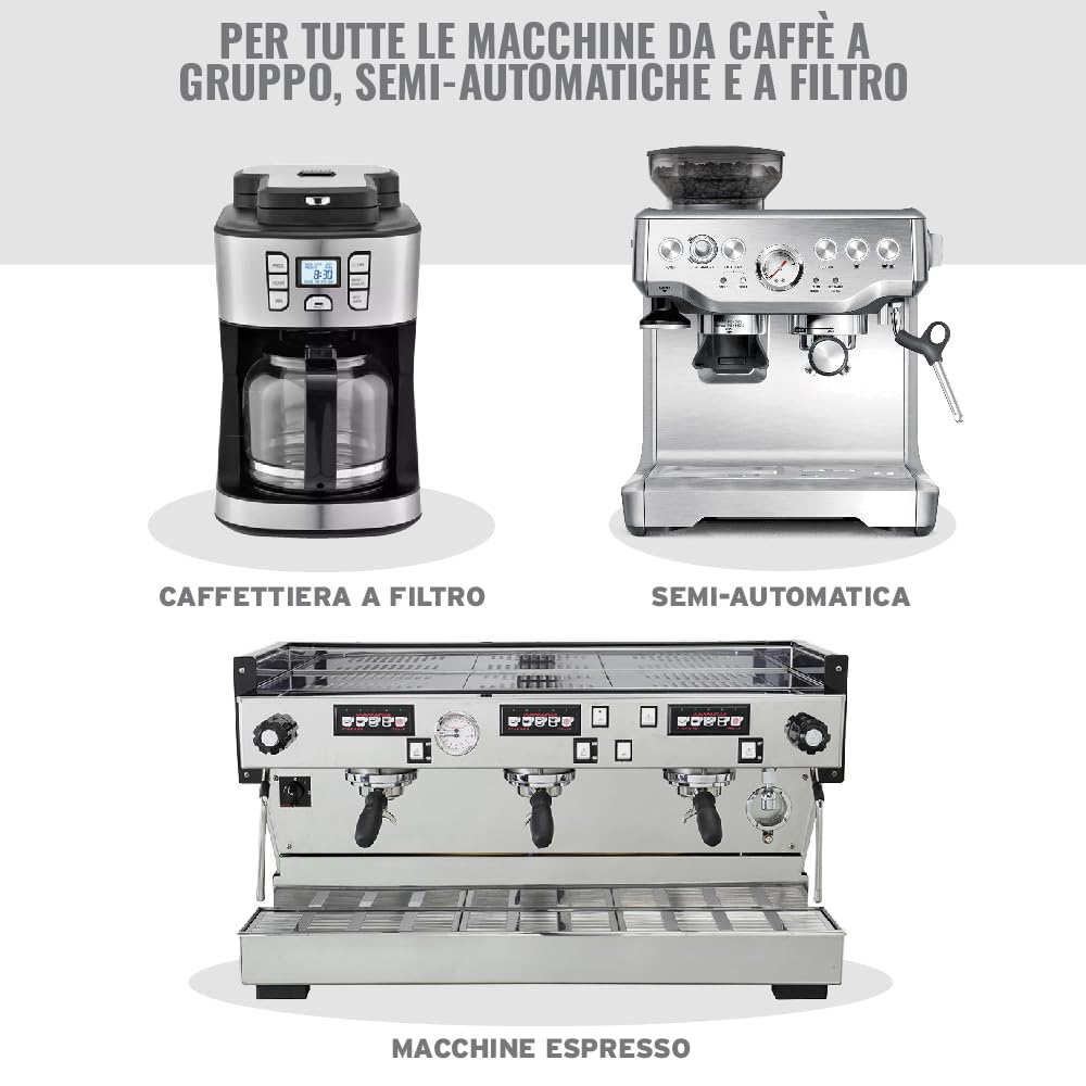 Polvere detergente per macchina da caffè, 900 g, parte degli accessori del tuo barista, detergente per espresso, polvere detergente per testa di gruppo. Utilizzare sulla tua macchina