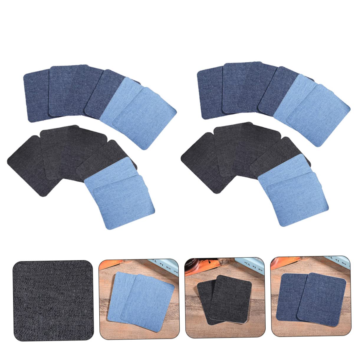 SHINEOFI 72pezzi Pz Toppe Termoadesive Per Riparazione Jeans Patch Adesive Per Abbigliamento Facile Applicazione e Decorazione