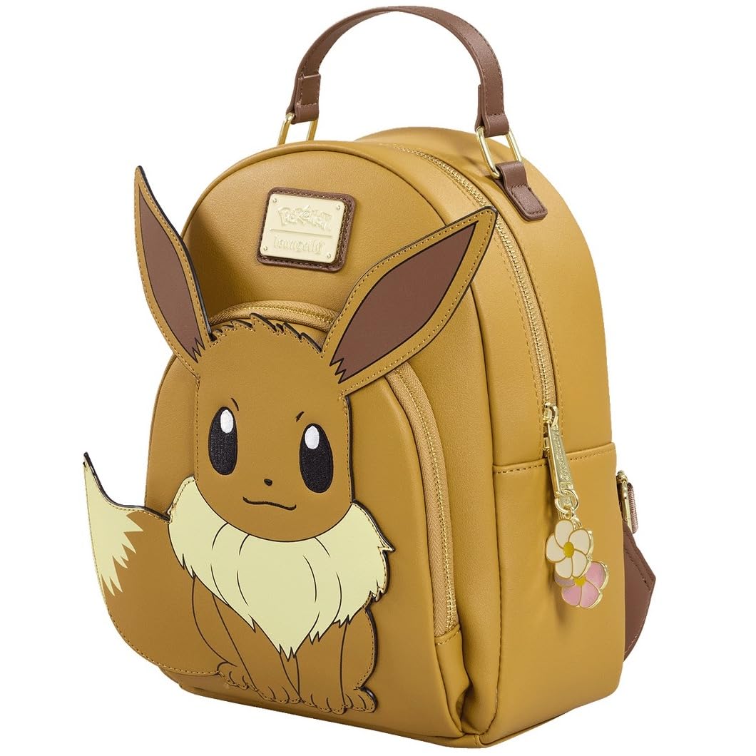 Loungefly Mini Backpack: Pokémon - Eevee | Gadget Ufficiale Videogiochi - Personaggio in Vinile da Collezione - Idea Regalo Compleanno per Fan e Collezionisti