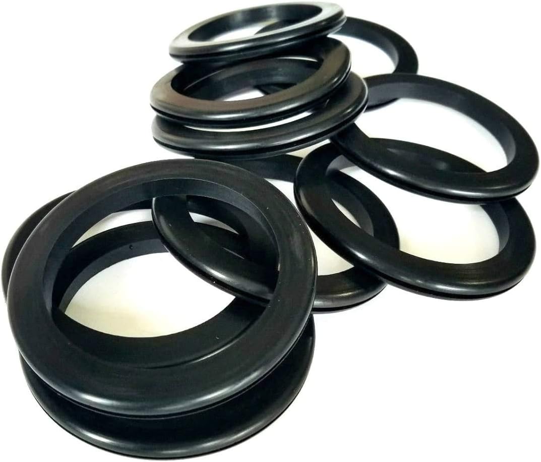 Pack of 10 Rubber Grommets 2-3/4 Inch Inside Diameter - 5/64 Groove Width - Fits 3 Drill Holes