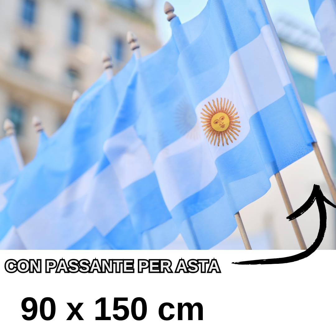 Bandiere Internazionali Mondiali - Bandiera (Argentina) - Bandiera Argentina 90x150 cm - Mondiali