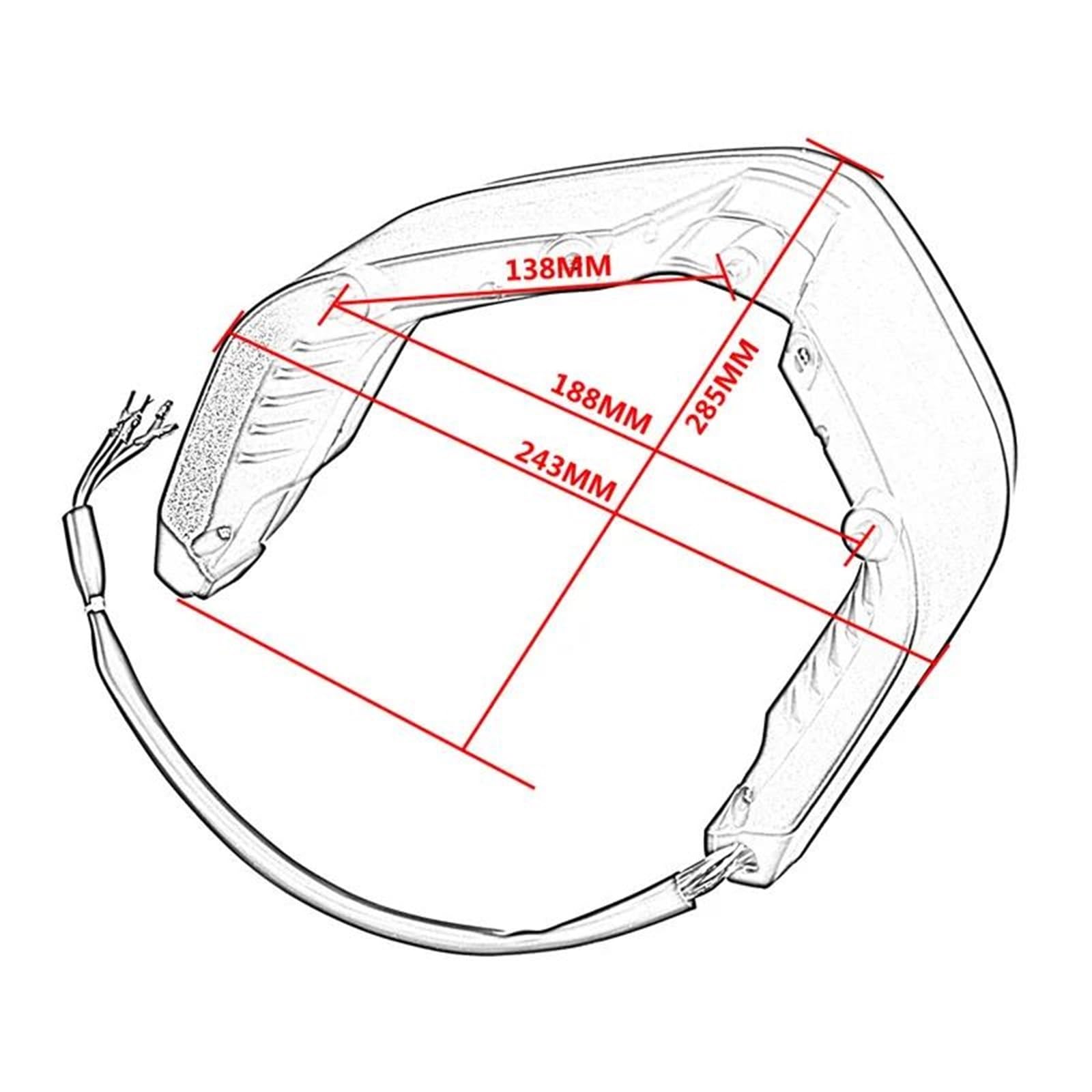 Feu Stop Feu Arrière De Moto, Clignotants De Freinage, Feu Stop Intégré pour Ducati Panigale/Streetfighter V4 V4S 2018-2022 Clignotants(Rouge)