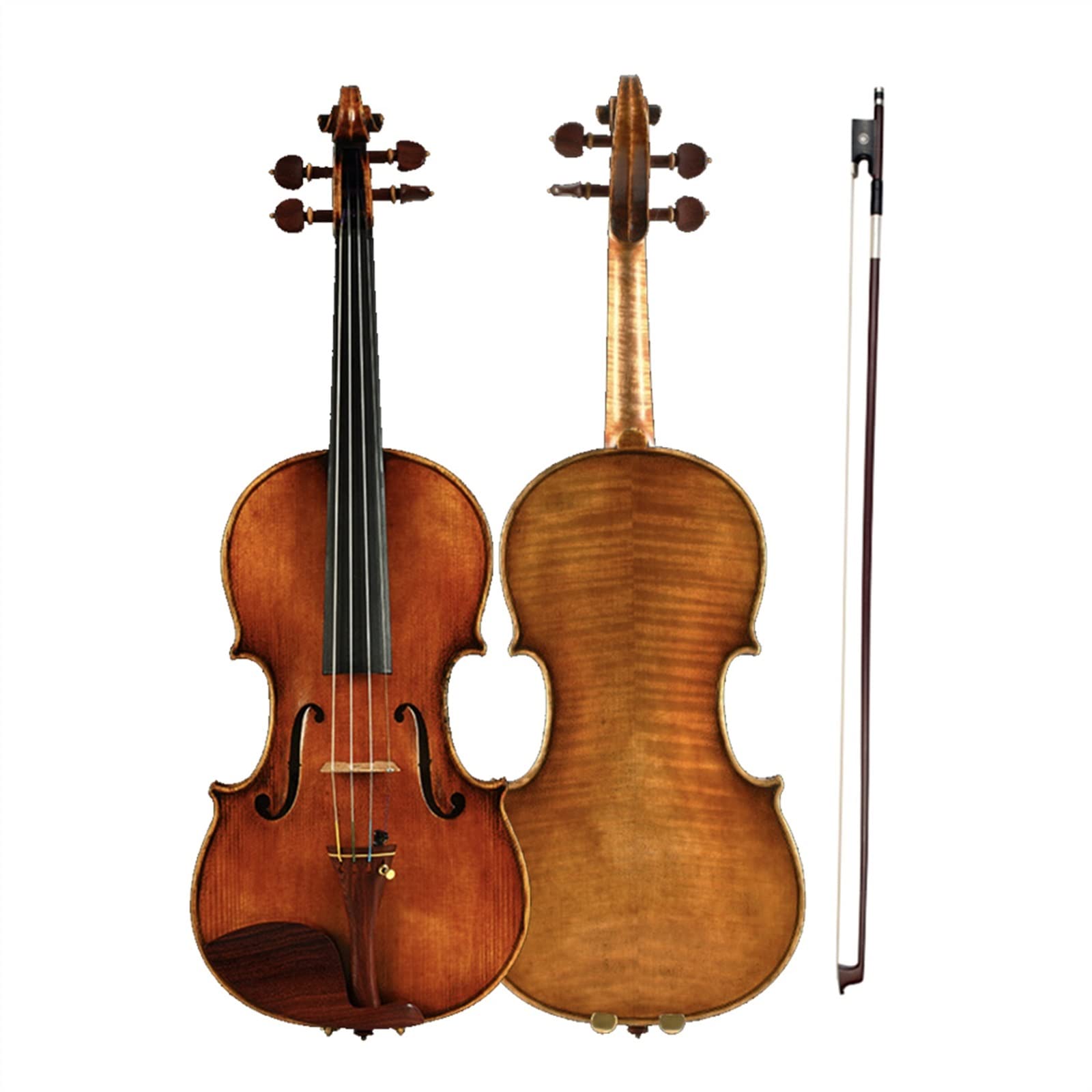 Violini per Studenti 4/4 Violino Top In Abete Europeo Fondo In Acero Violino Suono Ricco Con Arco Di Violino Ponte Per Violino Custodia Per Violino Professionale Violino