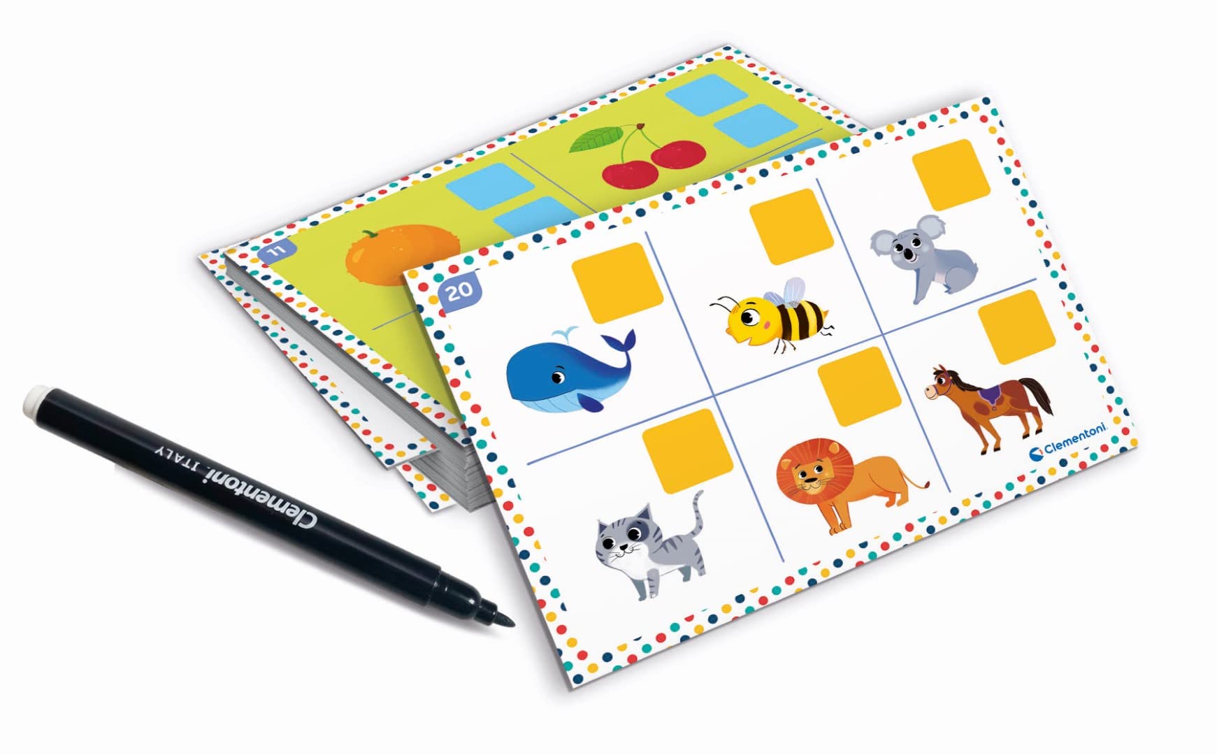 Clementoni | Maletín magnético del Alfabeto y los Animales de 3 a 5 años | Letras magnéticas, Pizarra borrable, Incluye Libro de Aprendizaje, Actividad de Aprendizaje Montessori, Juego de guardería