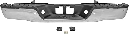 BUMPER-KING Conjunto de parachoques trasero compatible con Toyota Tundra TO1103116 2007-2013 de acero cromado con Park Assist
