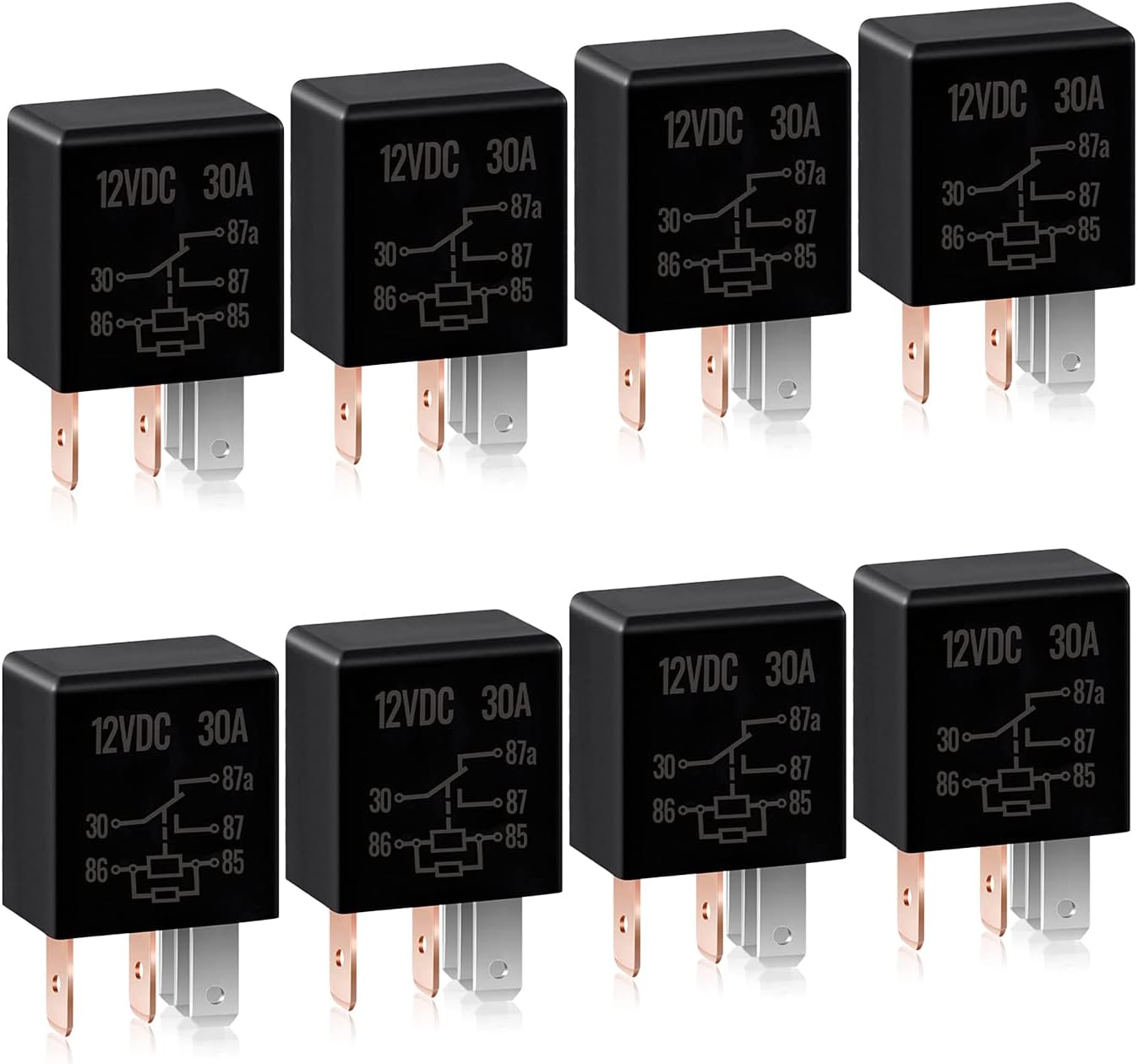 Sodcay 4 PCS 12V Car Relay, 5 Pin Relay, Multi Purpose