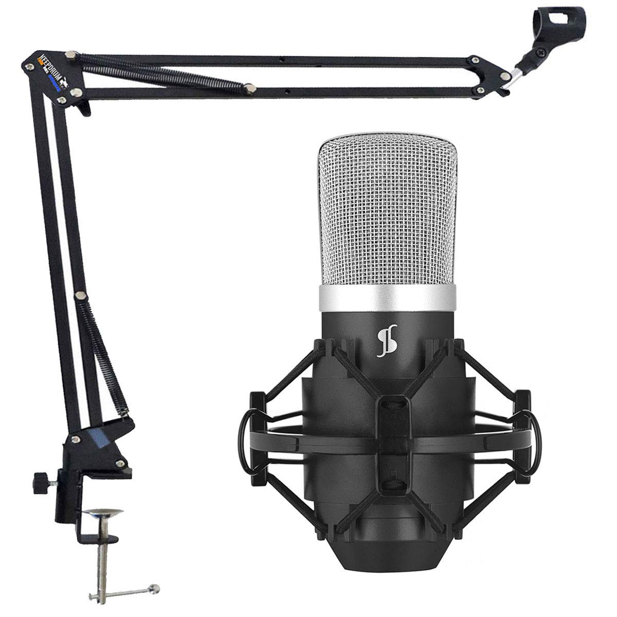 Stagg SUM40 - Microfono a condensatore USB + treppiede a braccio snodato Keepdrum