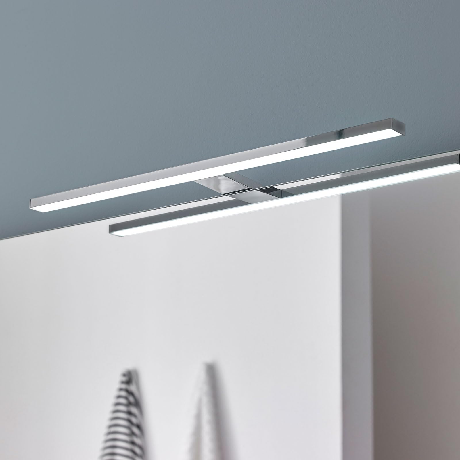 Aplike - Aplique Espejo Baño 50 cm Luz LED, Luz Espejo Baño Blanca Neutra (4000K), IP44, Fácil Instalación - Aplique Boreal