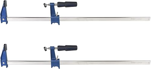 Set Taytools Medium Duty Adjustable Bar Clamps Quick-Release Clutch Style American F Style 2-12 Inch Throat Depth Serrated Rail Soft Grip Handle 450