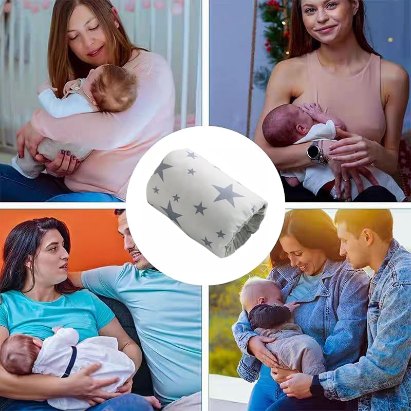 Cozy Cradle Pillow, Cozy Cradle Arm Pillow, Baby Nursing Pillow Head Support Pillow for Breastfeeding Bottle Feeding (Gray Pinstripes) - Image 6