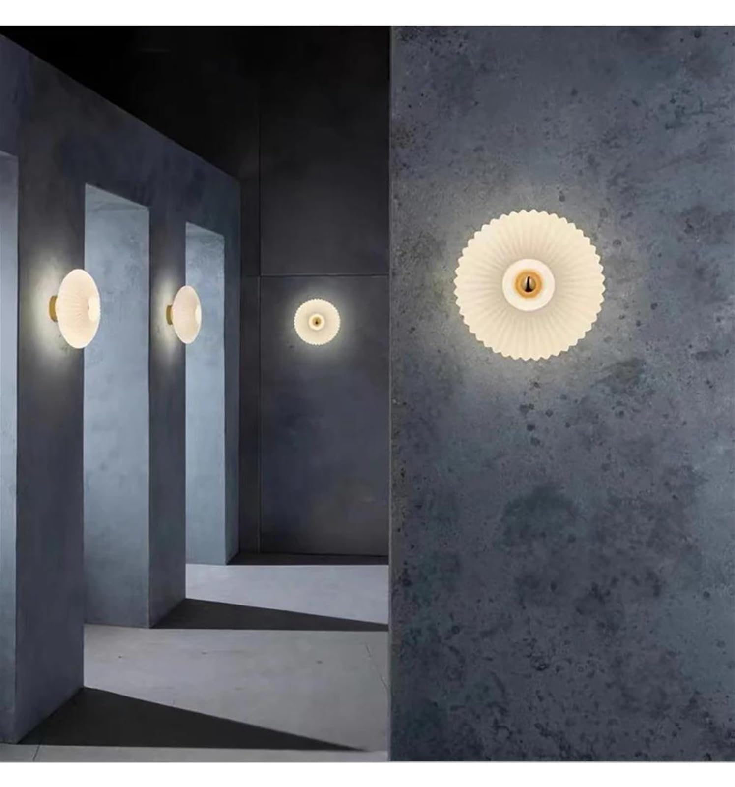 Indoor Wall Lamp Luminaires D'intérieur Simples PourLa Décoration Maison Lampes Murales Modernes Luminaires Ondulés En Verre Pour Couloirs Escaliers Et Salles À Manger Hallway Staircase Wall Sconce (