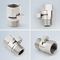 Vista 9 de Válvula de control de flujo de agua Válvula de cierre Válvula de control de volumen de ducha Válvula de control de volumen de níquel cepillado Latón