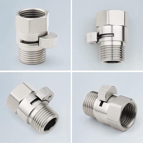 Miniatura 9 de Válvula de control de flujo de agua Válvula de cierre Válvula de control de volumen de ducha Válvula de control de volumen de níquel cepillado Latón