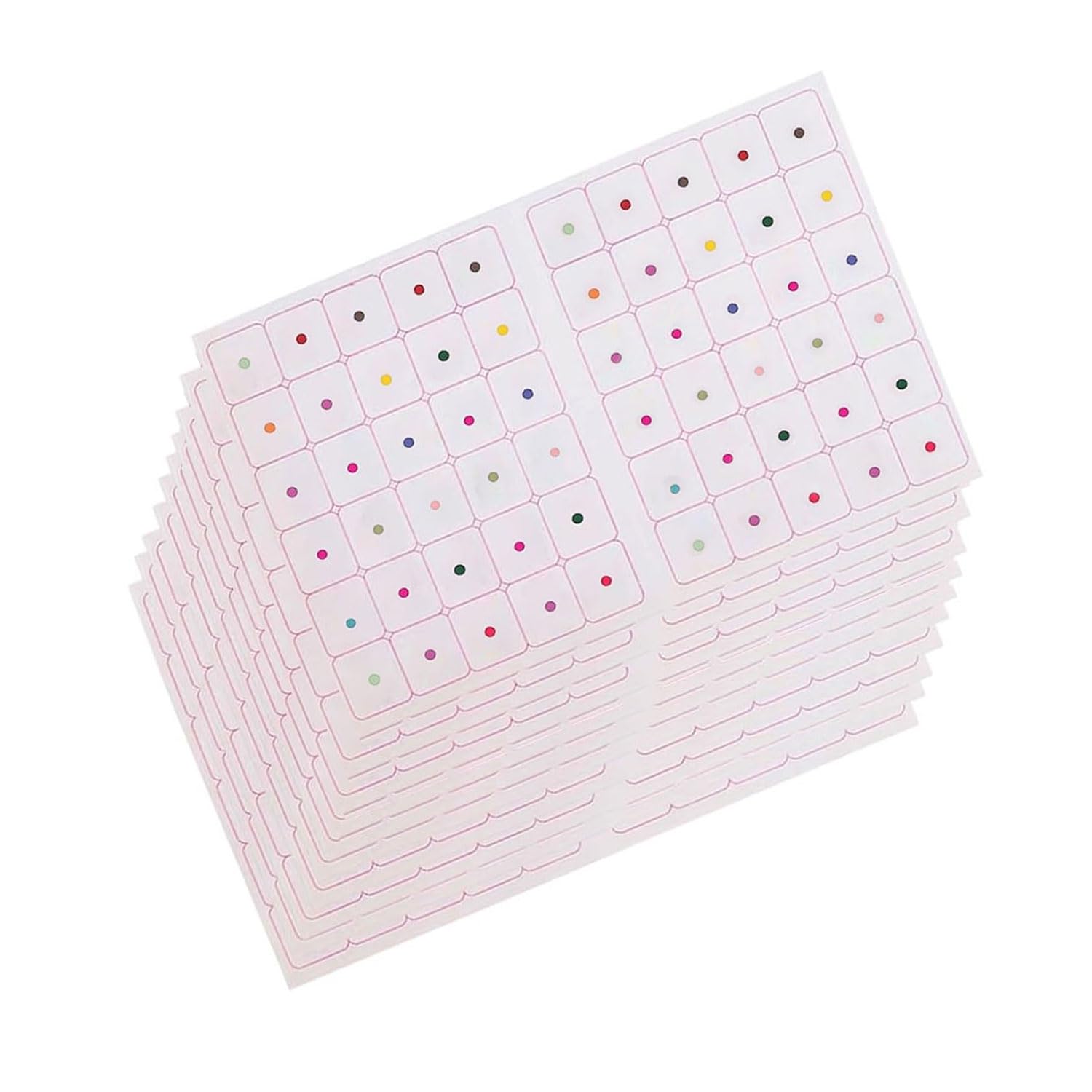 VAMA Fashions 10 Cards Multicolor Plain Bindi Tikli Stickers Kumkum Sindoor Bindya Round Forehead Bindis Card Set for Women & Girls (2MM Tiny Kumkum Sticker)-image-14