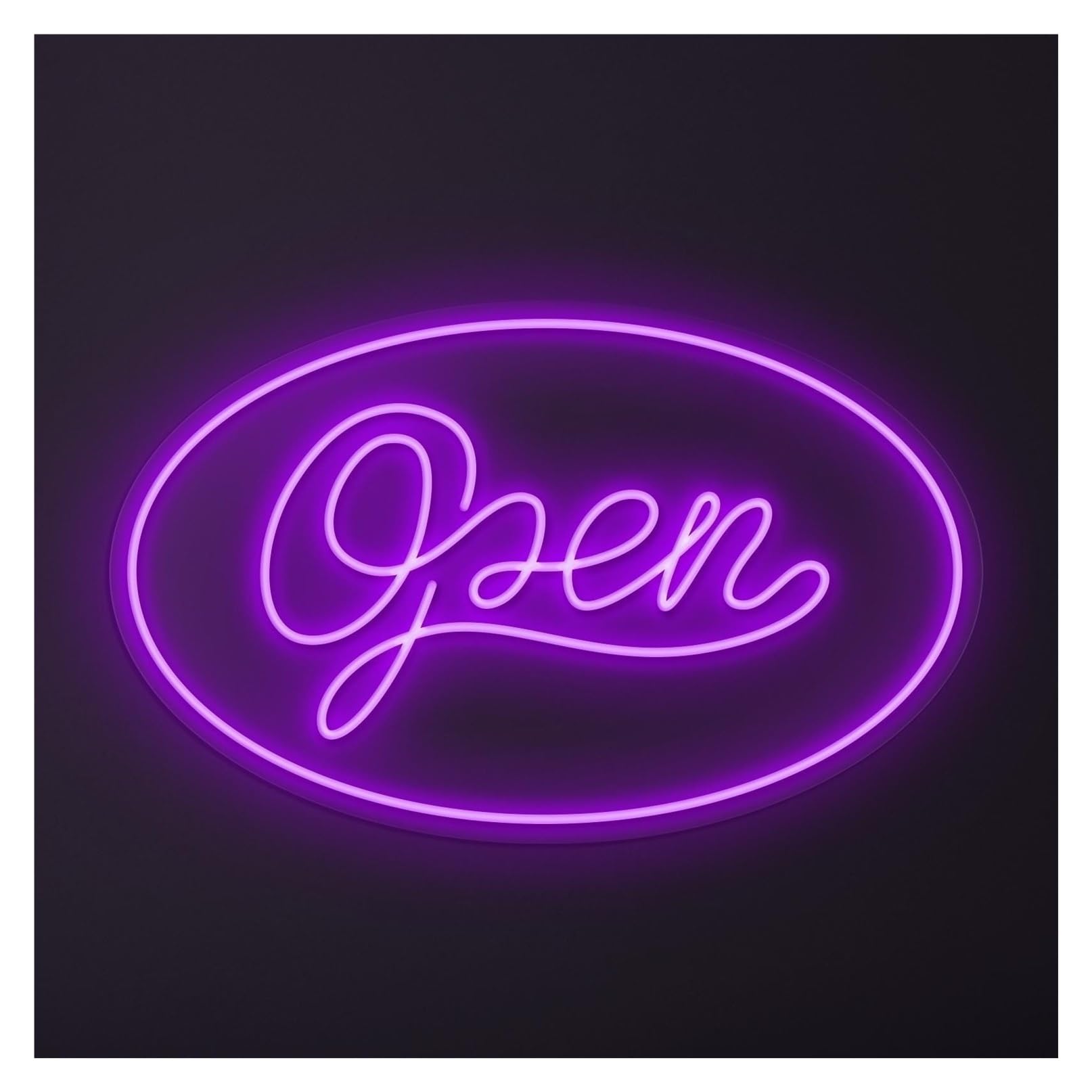 Rongch Purple Hanging Art Signs Open Neon Sign, Suitable For Restaurants Shop Decor With Brightness Adjustable 46Cm(Purple)