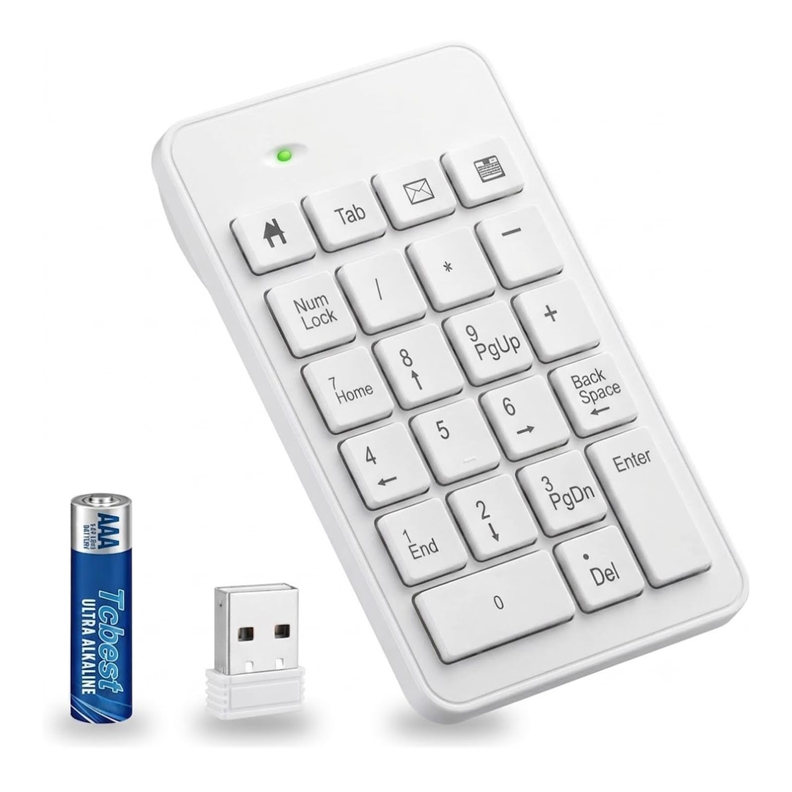 Wireless Number Pad with Battery, Enhanced Efficiency with 23 Keys Numeric Keypad Upgraded Version of 10 key USB Keyboard Financial Accounting Numpad for Laptop, PC, Notebook, Desktop,Surface Pro-image-27