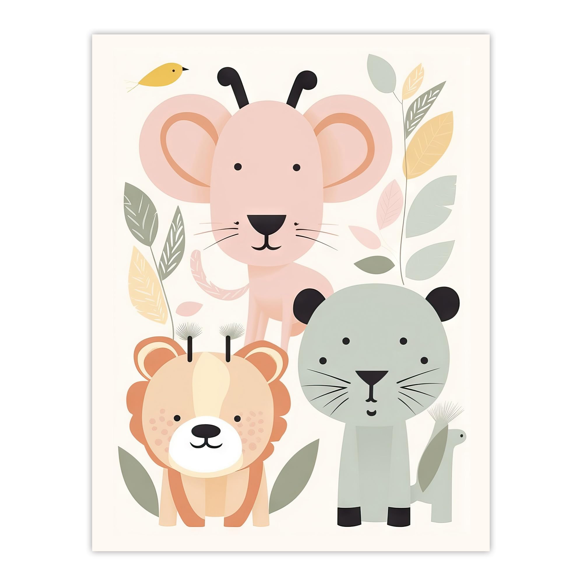 Artery8 Kids Bedroom Painting Poster W24" x H32" Pastel Colour Graphic Artwork