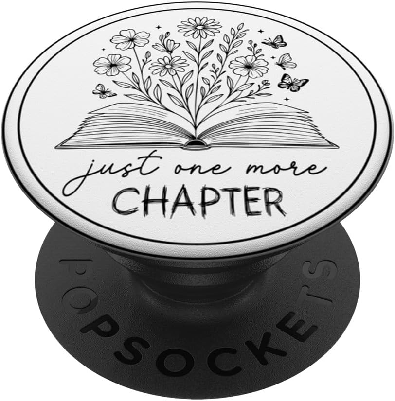 Just One More Chapter Reading Bookworm Librarian Bookish PopSockets PopGrip for MagSafe