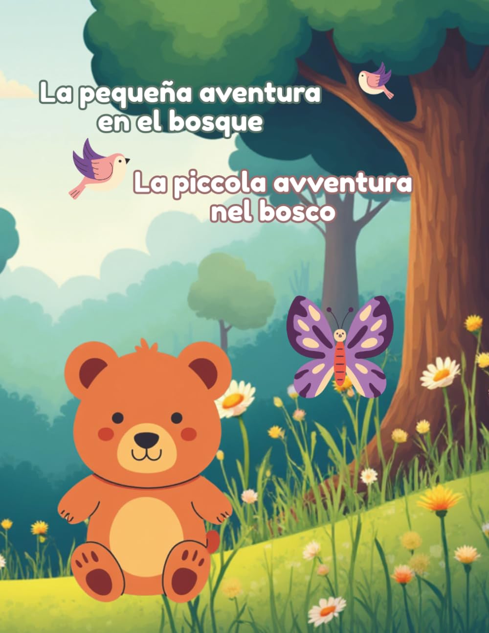 El gran libro para colorear "Una pequeña aventura en el bosque": Animales y naturaleza para niños: 40 Páginas para Colorear con Adorables Animales del Bosque — Para Niños y Niñas de 3 a 8 Años