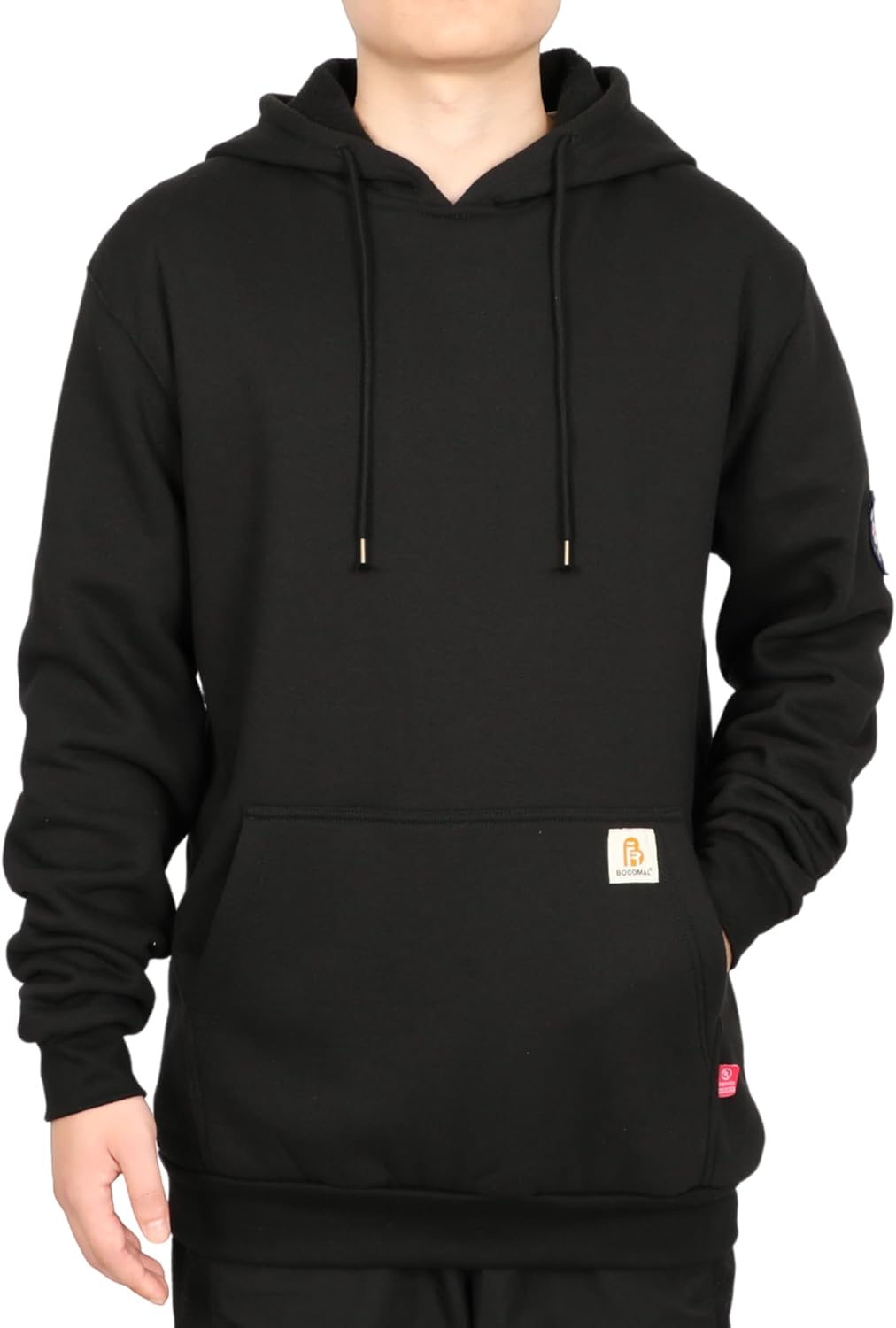 BOCOMAL FR Hoodies Pullover 10.5oz Cotton Fleece Flame Resistant Hooded Sweatshirts - Image 6