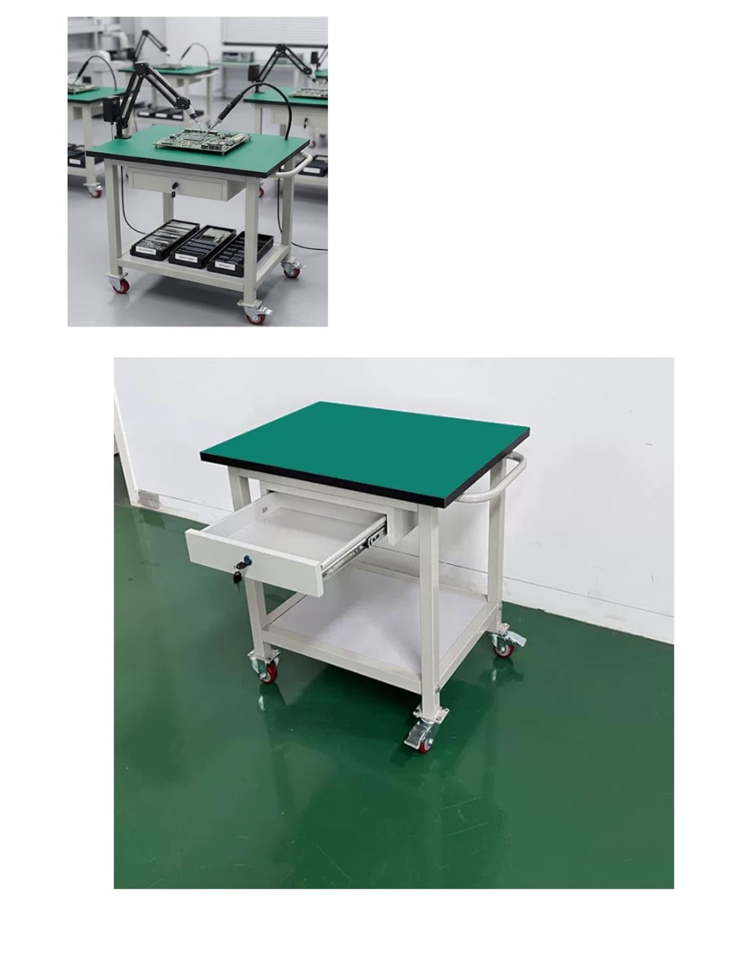 Mobiler ESD Verpackungstisch, antistatischer Industrie-Arbeitswagen