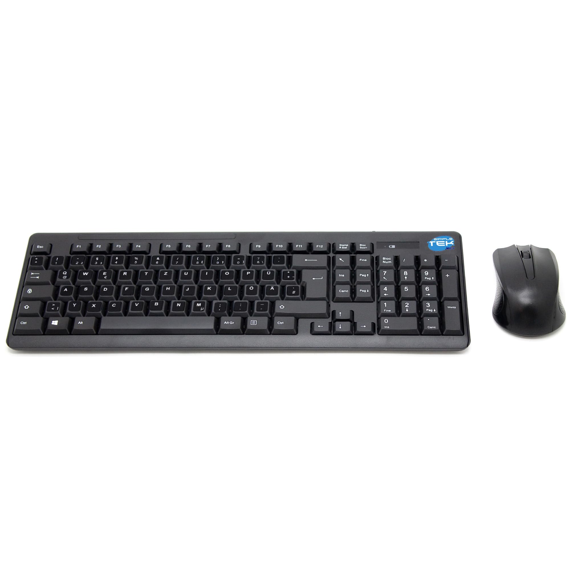 Kit clavier et souris sans fil QWERTZ lisible avec stickers appliqués - 7