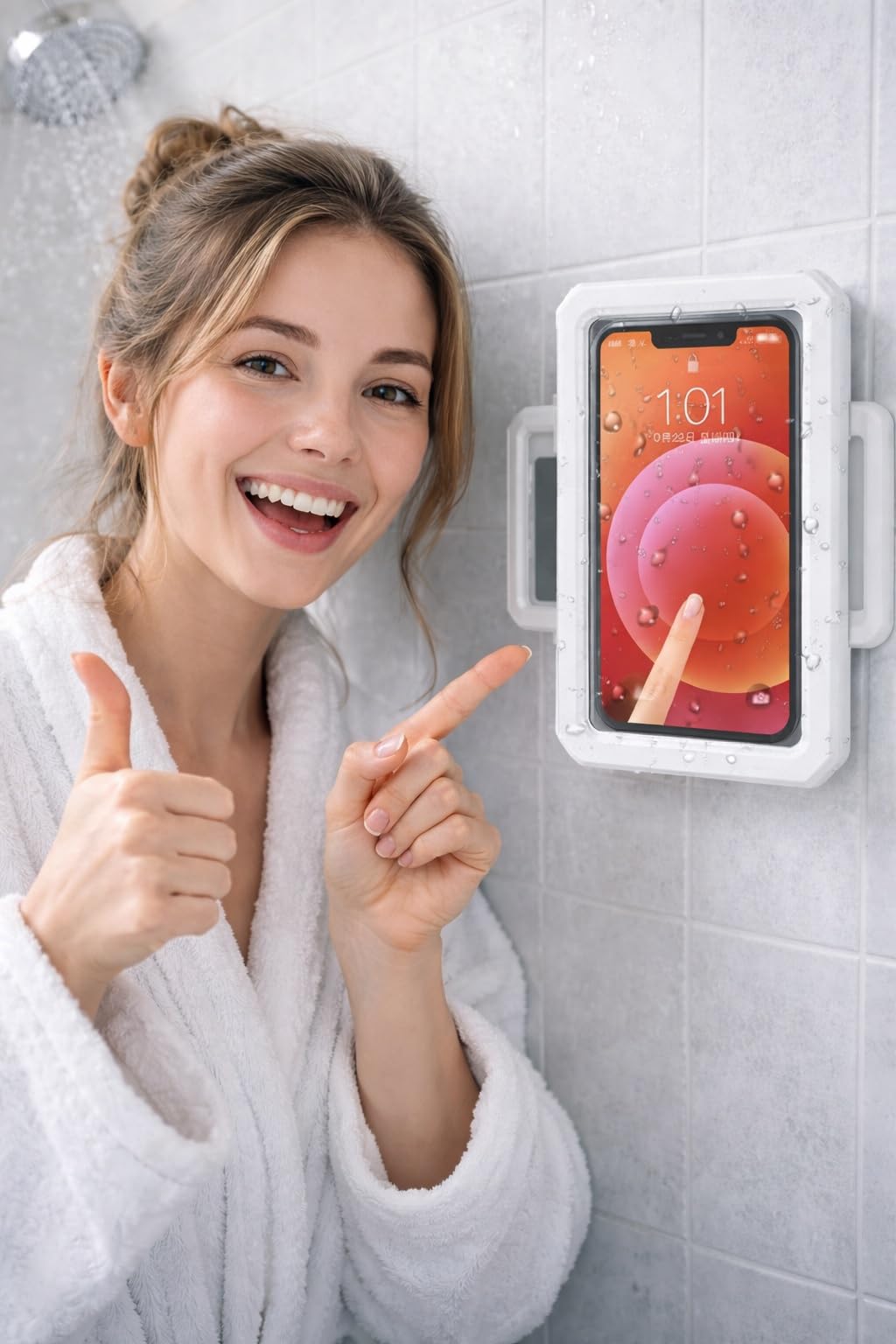 Aakarit Shower Phone Holder | Waterproof Bathroom Mobile Phone Holder | Anti-Fog Case for Shower | Wall Mountable-image-11