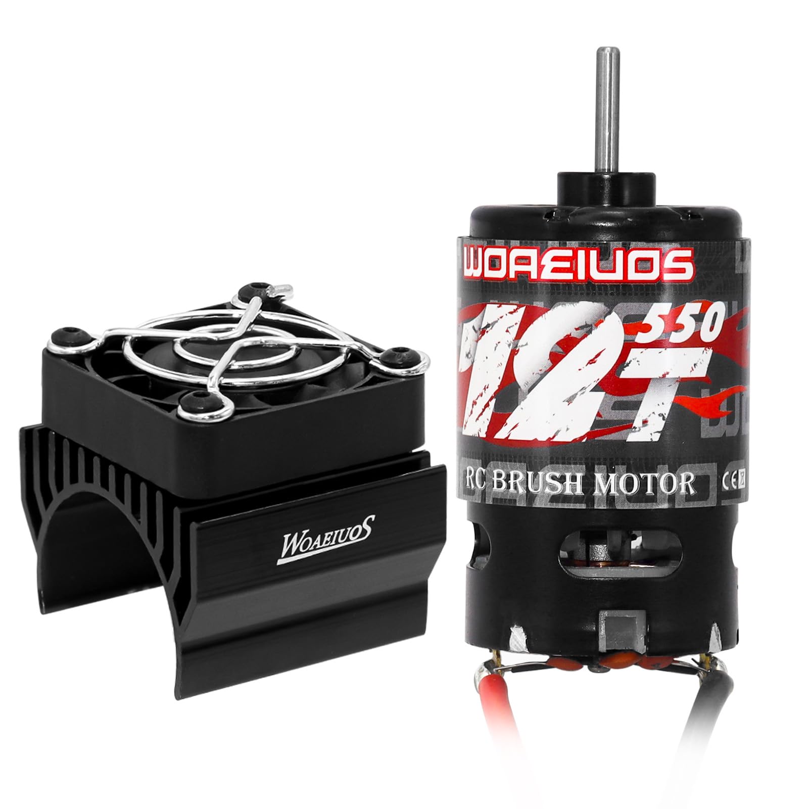 550 Brushed Motor 12T & Heatsink Combo for 1/10 RC Truck Car Slash Arrma Granite Senton Typhon Redcat Axial HPI