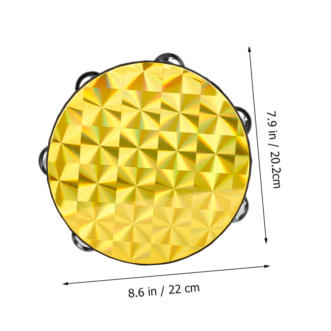 Toddmomy Double Row Percussion Tambourine Handheld Music Instrument for Adults for Parties Ktv and Rhythm Training