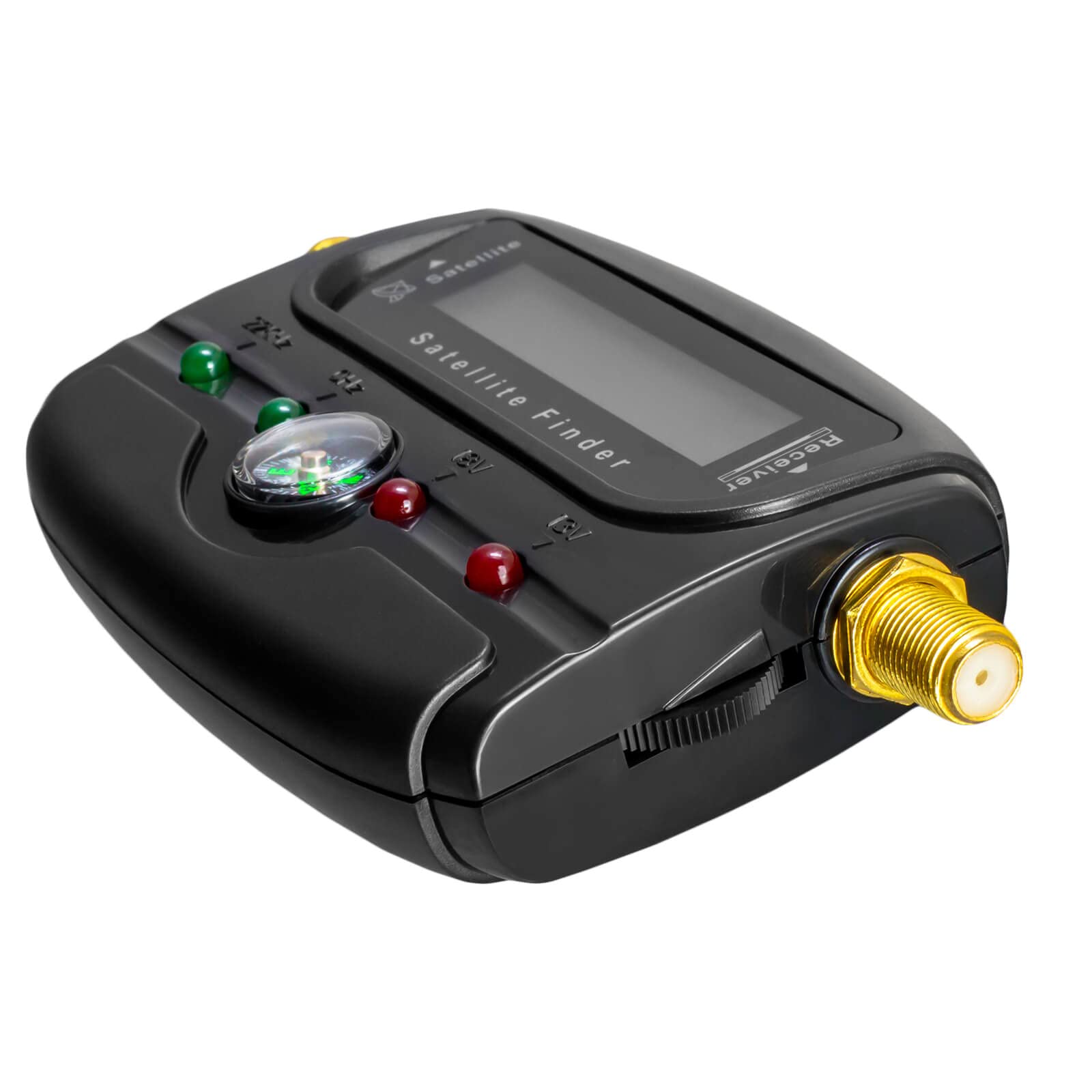 HB Digital SATFINDER z wyświetlaczem LCD kompas i dźwięk + kabel łączący F + instrukcja obsługi w języku niemieckim + pozłacane złącza * do regulacji anteny satelitarnej * z wyświetlaczem