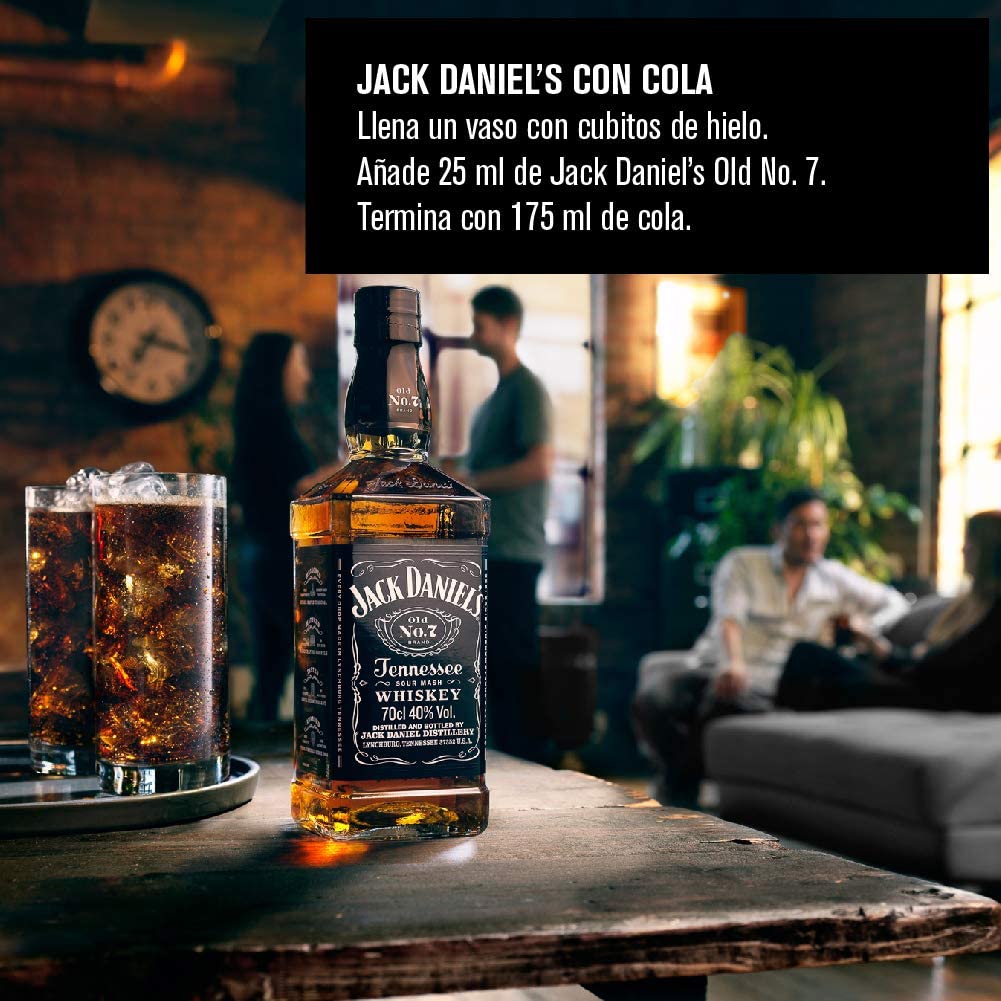 Jack Daniel's Calendario Navidad Con 20 Miniaturas de Whiskey de la Familia Jack Daniel's de 50ml Cada Una, 20x5ml