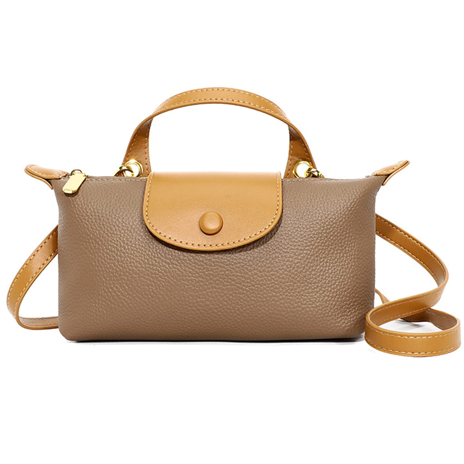 XIAOCHENCrossbody Bag for Women,Genuine Leather Shoulder Bag Purse,Mini Genuine Leather Top Handle Cross body Bag,Trendy Women Zipper Shoulder Purses