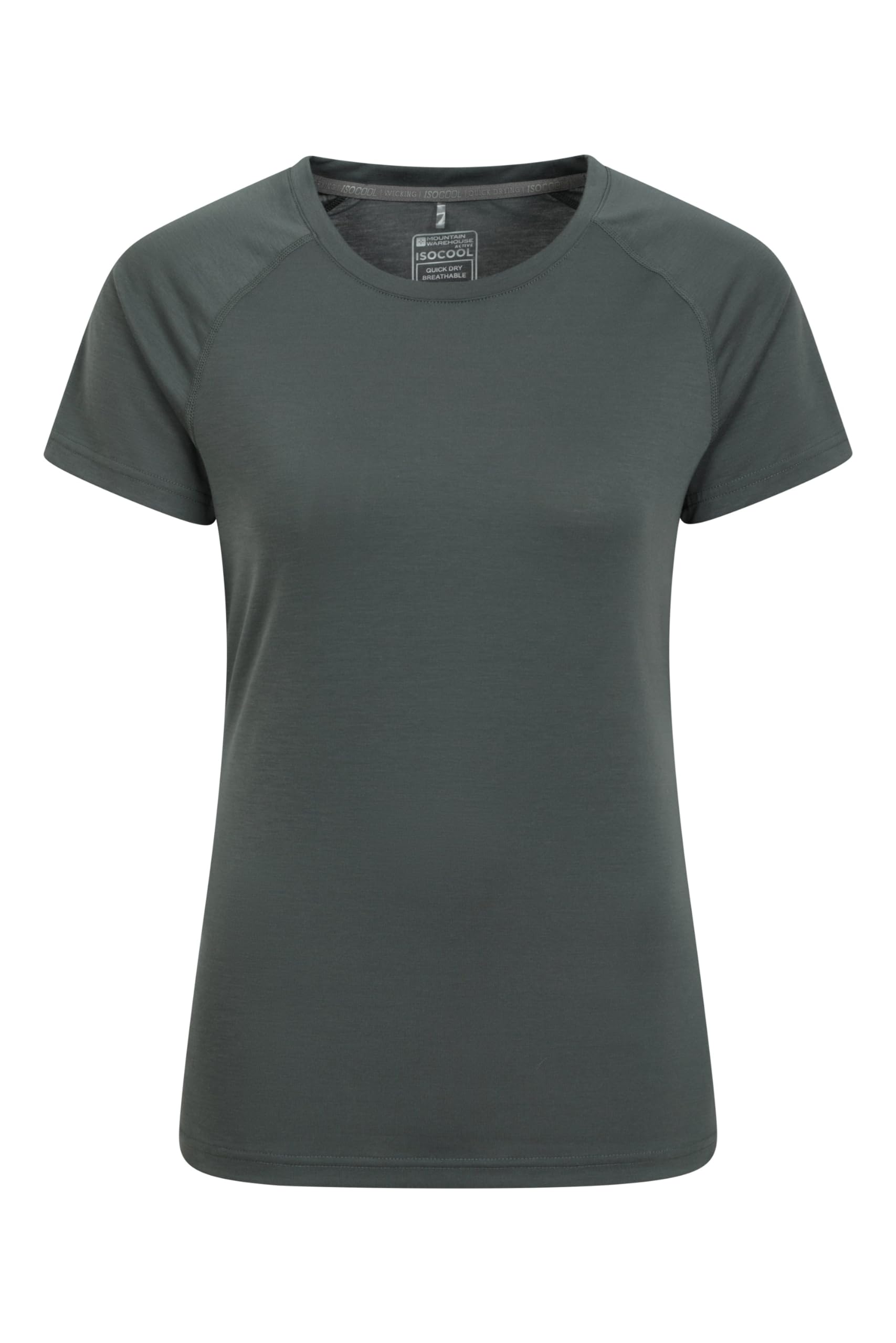 Mountain Warehouse Women's Khaki Quick Dry T-Shirt - Comfortable & Lightweight Isocool Tee Shirt - Spring Summer, Walking, Holiday & Outdoors 20 Plus