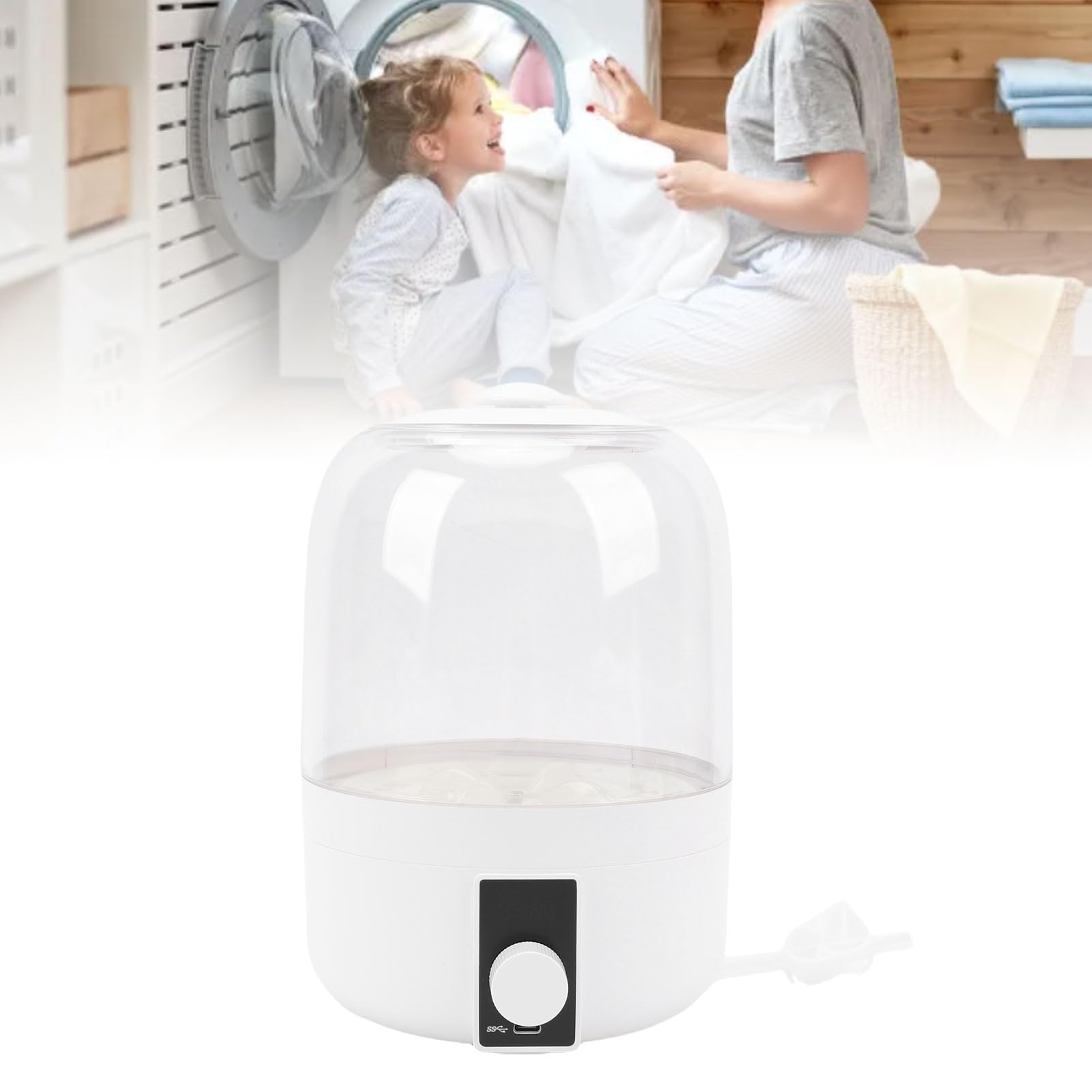 Jiawu In Biancheria Intima di Lavatrice Ricaricabile con Potenti Prestazioni di Pulizia e una Batteria Durevole Ideale per Calze e Vestiti per Addominali e Materiale PP Azzurro (WHITE)