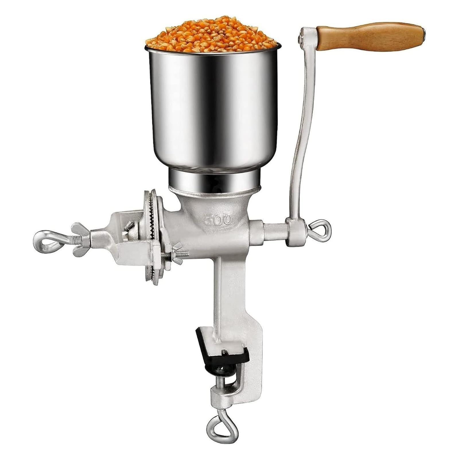 Broyeur À Grains Manuel, Broyeur Électrique, Machine À Poudre En Acier Inoxydable Avec Grande Trémie, Épices, Céréales, Assaisonnements, Grains De Café