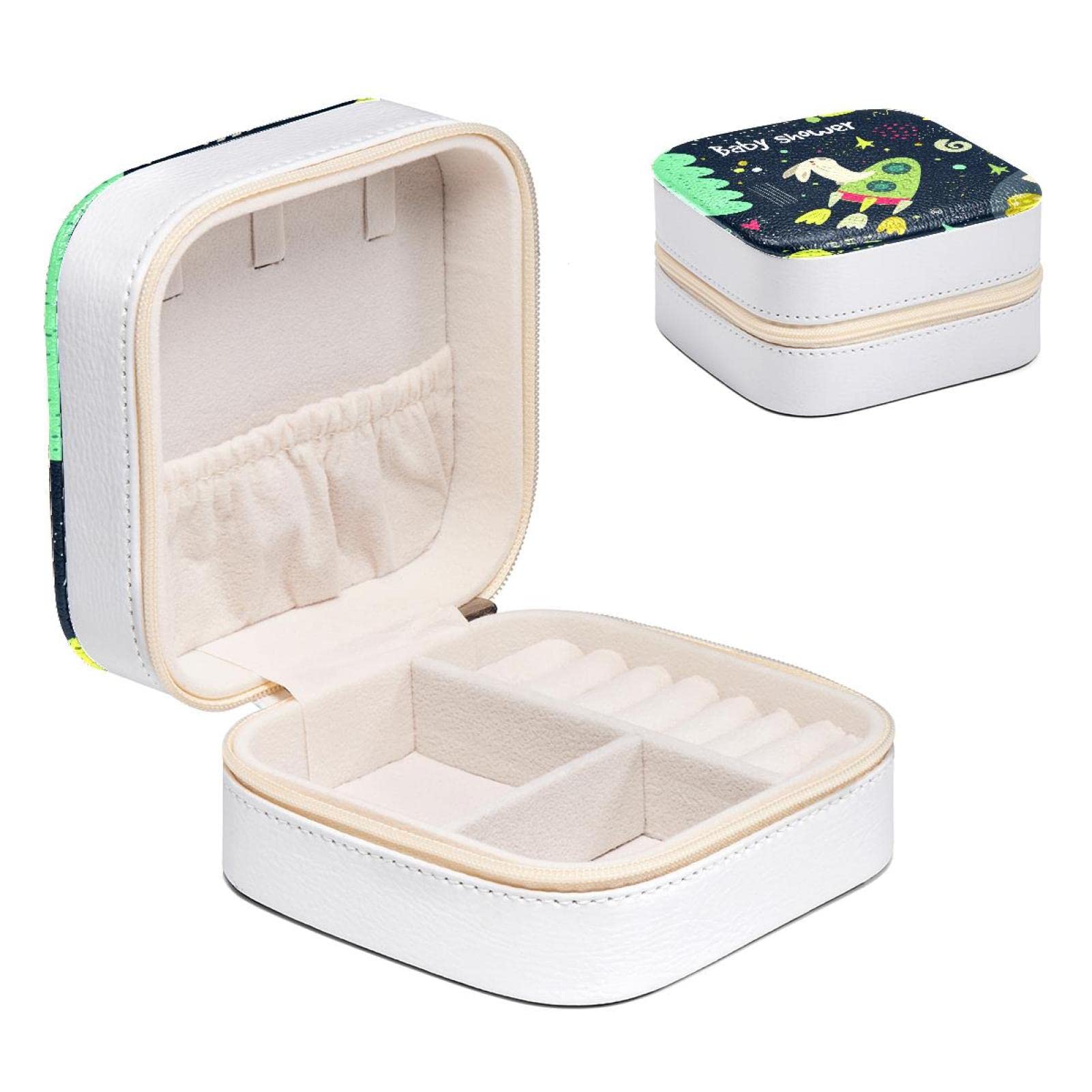 Organisateur de bijoux vaisseau spatial avec compartiments bagues et boucles d'oreille