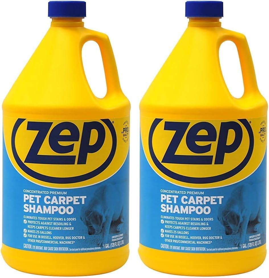 Zep Carpet Shampoo | 128 fl oz | Pack of 2 | Clear