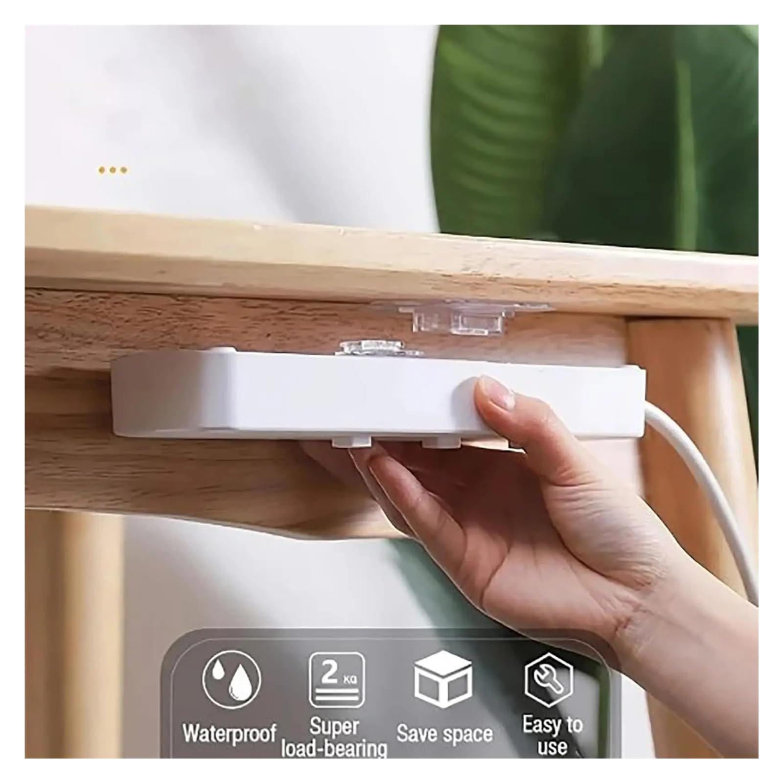 Ganchos de Pared autoadhesivos de Doble Cara, Adhesivo Fuerte, Transparente, sin Huellas, Gancho de Pared del Dormitorio for Cocina, Soportes de Almacenamiento, Venta al por Mayor
