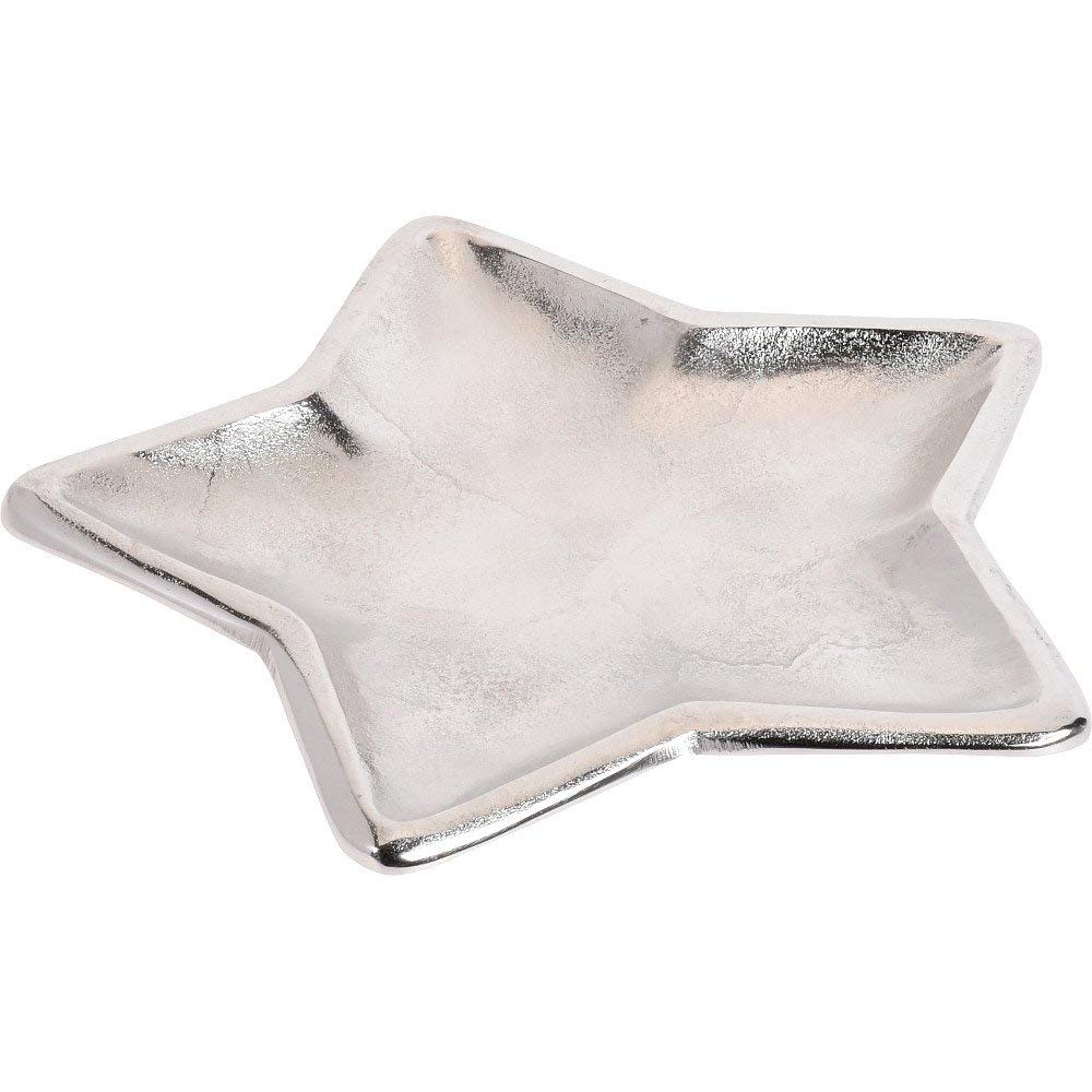 Carousel Stunning Metal Candle Tray Tealight Holder Display Plate 35Cm Silver