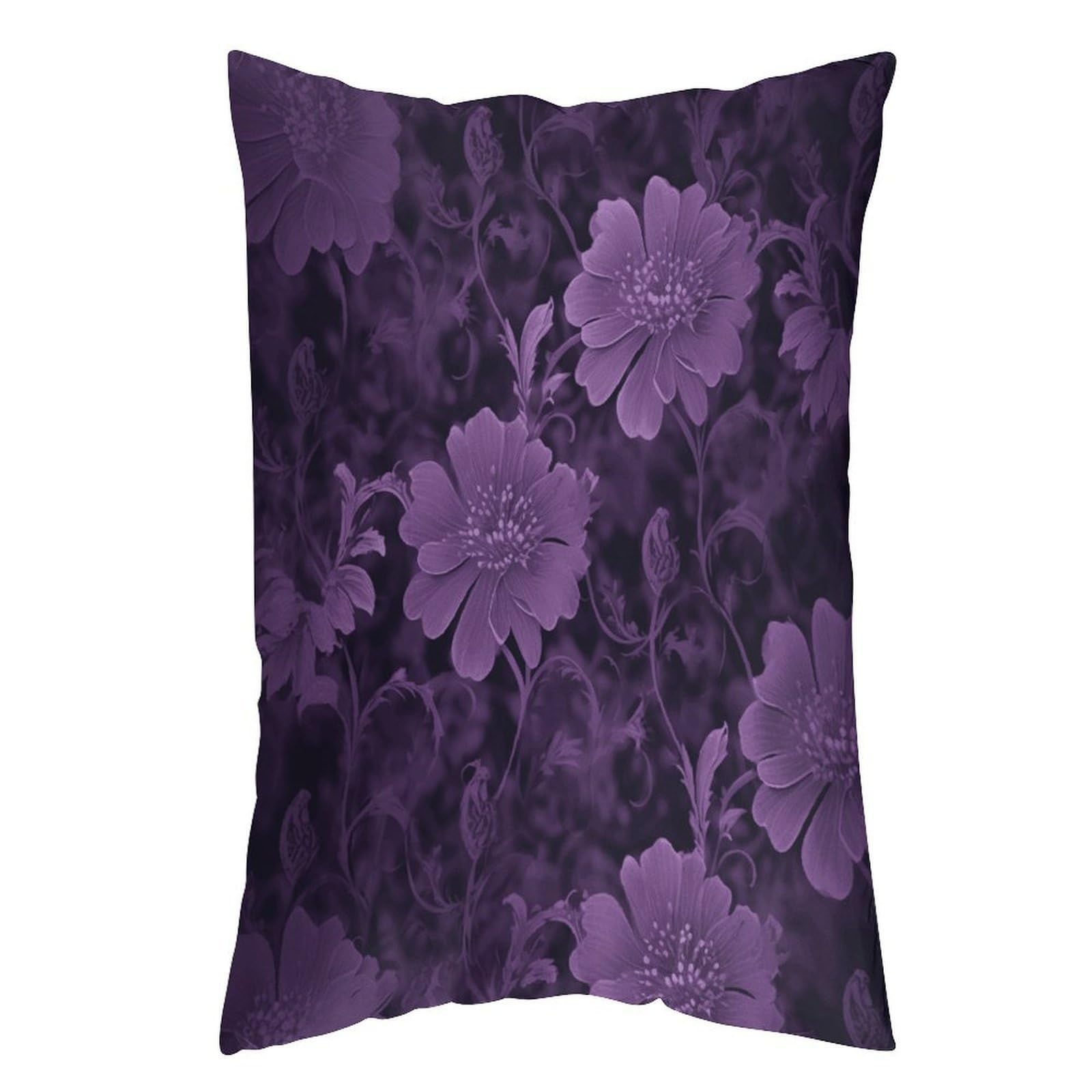 FekiLoot Purple Throw Pillow Cover Soft Pillowcase with Hidden Zipper Lumbar Decorative Throw Pillow Covers Luxury Cozy Pillows Shams Rectangle Cushion Cases