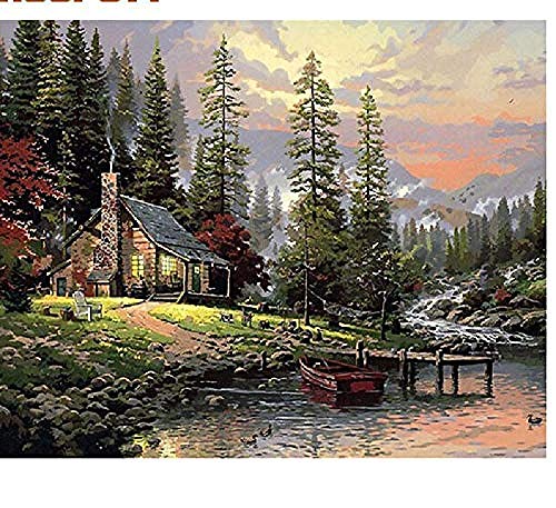 Wooden Jigsaw Puzzle 500 Piece For Adults 3D Classic Puzzle Field House Landscape Ation Diy Educational Puzzle Home Decor Unique Gift-53X38Cm